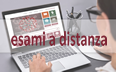 immagine di una studentessa che lavora su un notebook con la scritta sovrapposta 'esami a distanza'