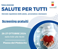 Locandina della terza edizione di Salute per tutti, Giornate napoletane della salute, prevenzione e benessere