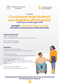 Locandina del Convegno L'inclusione degli studenti con disabilità all'Università