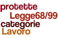 nuvola di parole: Lavoro categorie protette legge 68/99