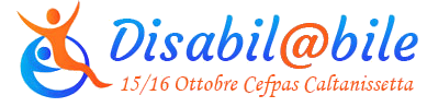 Logo con la scritta Disabil@bile 13/16 Ottobre Cefpas Caltanissetta