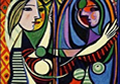 particolare del dipinto "Donna allo specchio" di Pablo Picasso