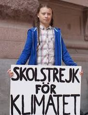 Greta Thunberg durante una protesta per il clima