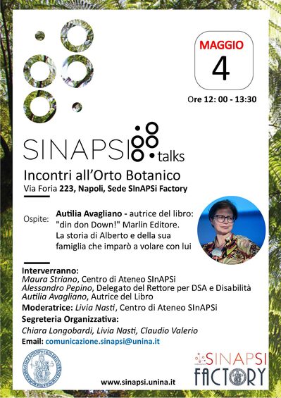 Locandina dell'incontro SInapsi Talks