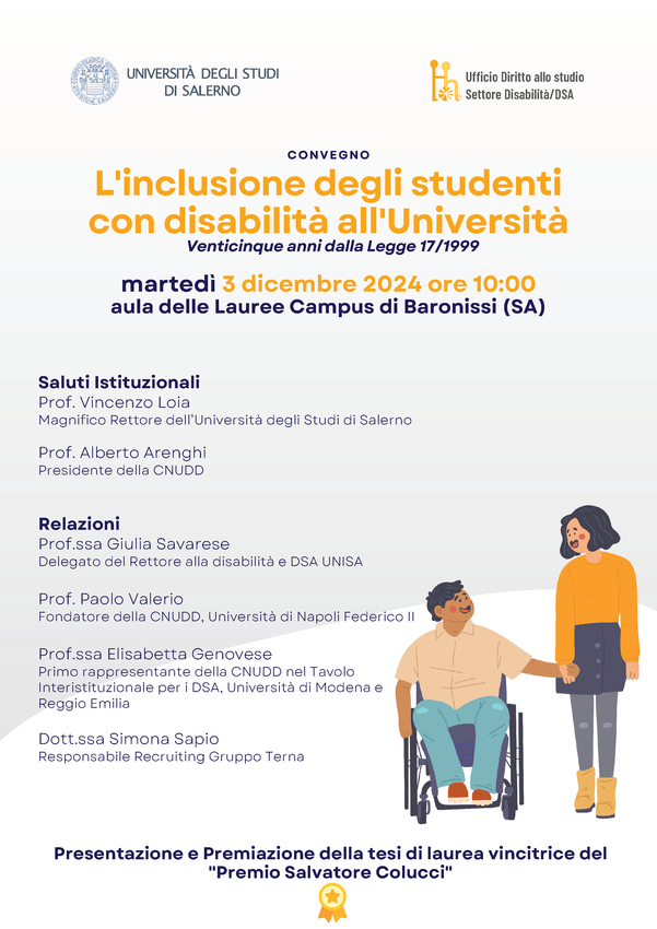 Locandina del Convegno L'inclusione degli studenti con disabilità all'Università
