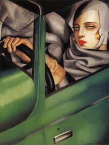 Autoritratto sulla Bugatti verde di Tamara de Lempicka