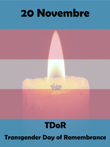 una candela in memoria delle vittime di transfobia