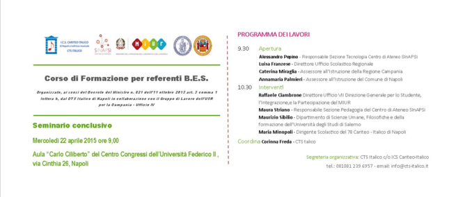 Invito al seminario (fare clic per ingrandire)