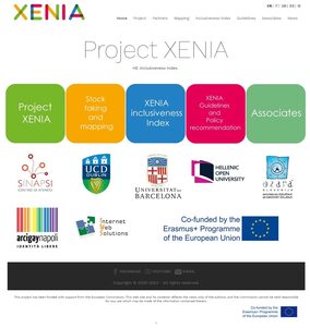 Pagina iniziale del sito del Progetto Xenia