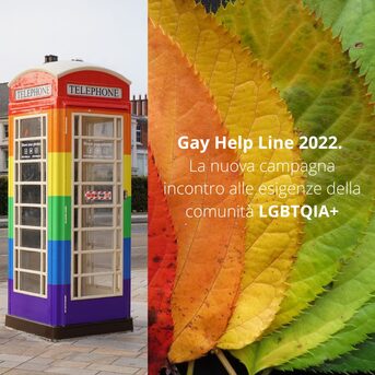 Cabina telefonica e foglie rainbow