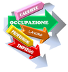 Immagine di frecce colorate che indicano le parole: lavoro, occupazione, impiego, ecc. Collegamento al Questionario AVO Giovani